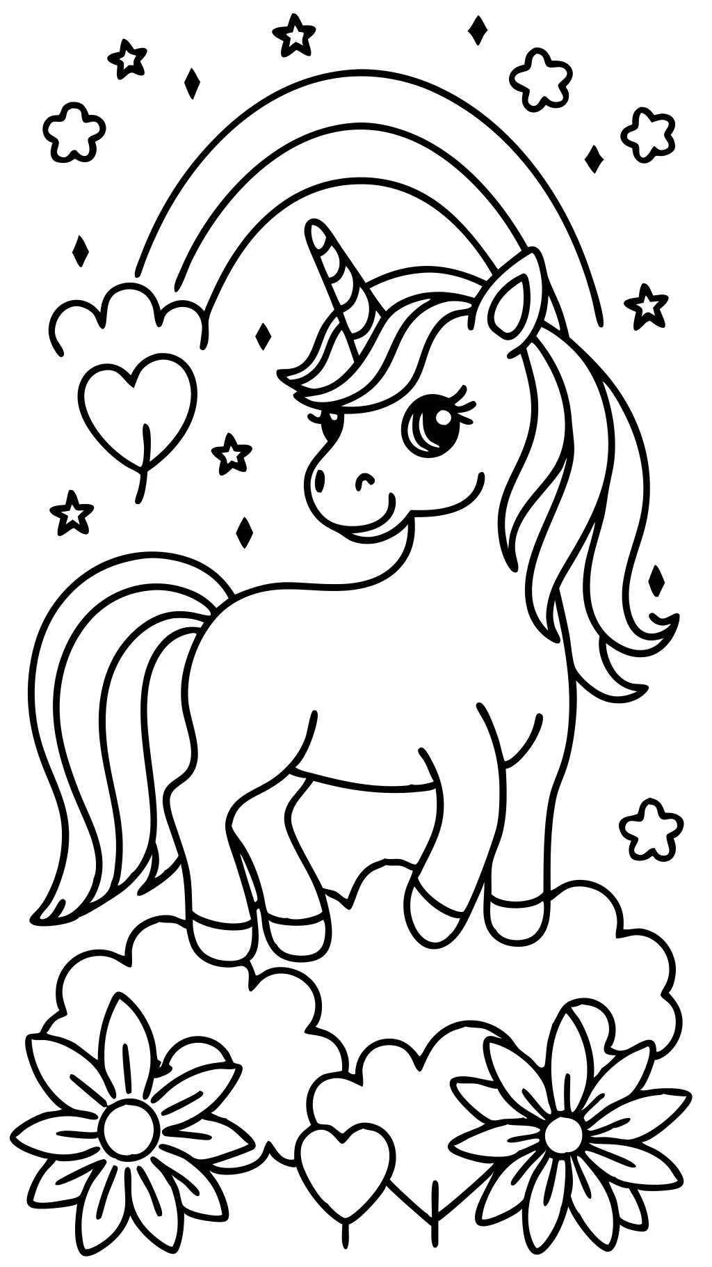 beautiful unicorn coloring pages